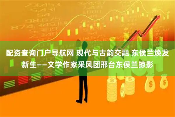 配资查询门户导航网 现代与古韵交融 东侯兰焕发新生——文学作家采风团邢台东侯兰掠影